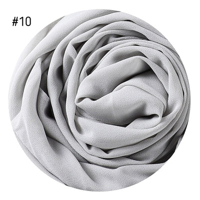 Pañuelo de Gasa Perlada en Colores Sólidos - Cobertura Elegante Monocromática - Image 14