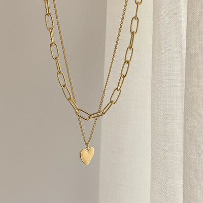 Collar Corazón Hip Hop Frosty Wind con Dije Moderno - Image 12