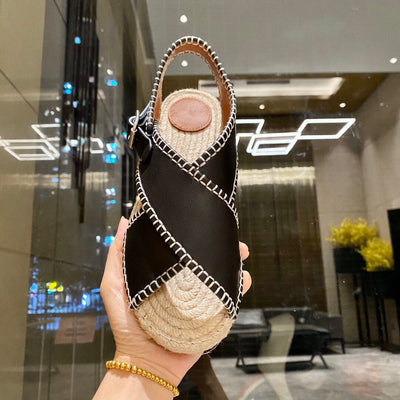 Sandalias Planas de Cuero y Cuerda de Cáñamo para Verano - Image 4
