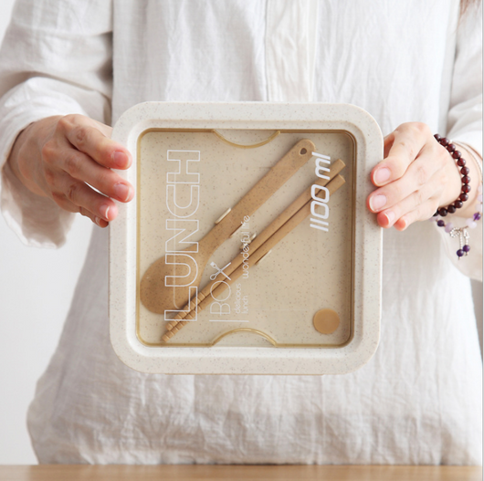 Lonchera Bento Escolar Estilo Japonés con Compartimentos Separados para Microondas