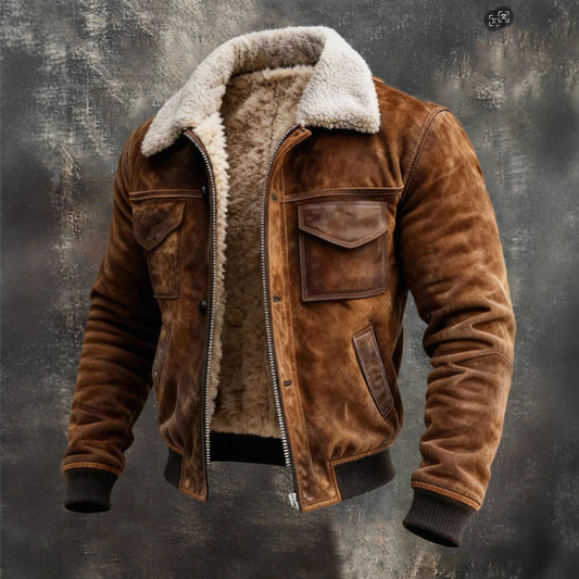 Chaqueta Outdoor Retro para Hombre con Múltiples Bolsillos y Forro Polar - Image 2