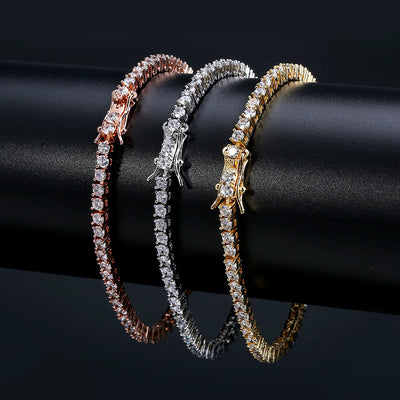 Pulsera para Hombre con Circonitas Incrustadas 3mm