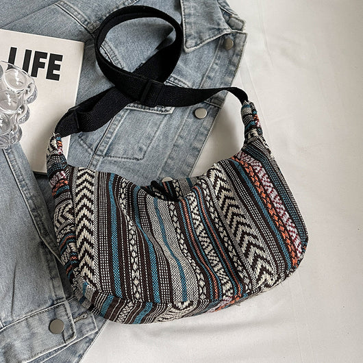 Bolso Bandolera Étnico Dumpling de Gran Capacidad - Estilo Moderno para Mujer - Image 7