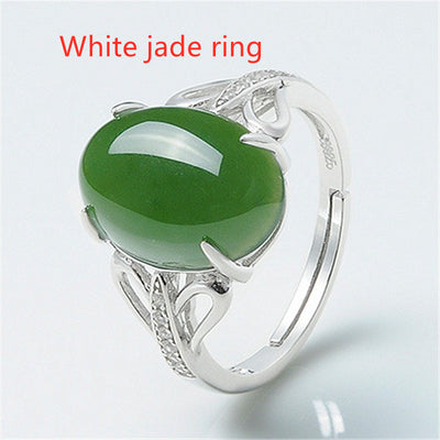 Anillo de Ágata Verde Retro Minimalista - Image 6