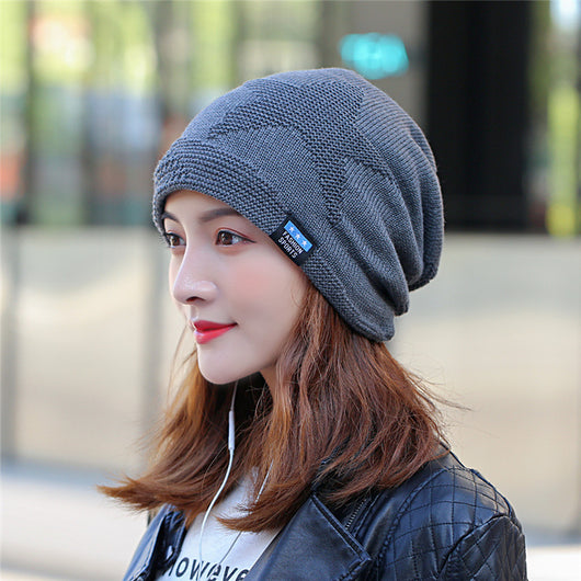 Gorro de Lana con Estrella de Cinco Puntas para Otoño e Invierno