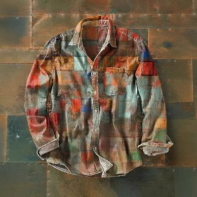 Camisa Retro de Manga Larga para Hombre - Image 5