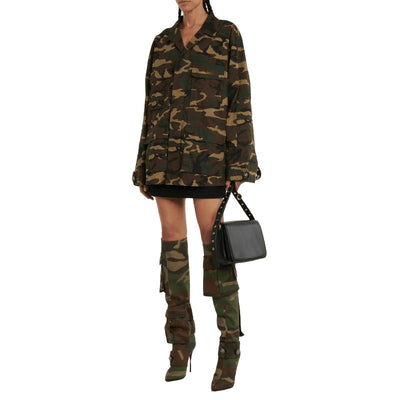 Botas Stiletto Camuflaje Personalizadas Over-the-knee Punta Aguda - Image 3