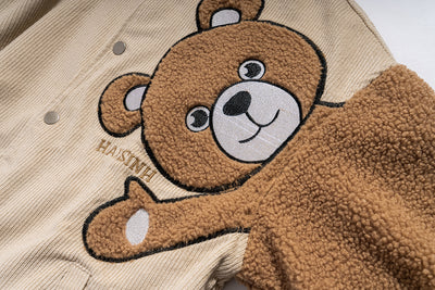 Chaqueta de Trabajo Retro Oso Japonés con Flocado - Image 13