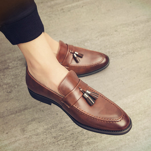 Zapatos de Cuero Estilo Coreano Casual Ejecutivo para Hombre - Image 4