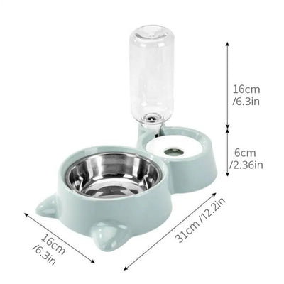 Fuente Automática de Agua y Comida para Gatos y Perros con Dispensador por Gravedad - Image 6