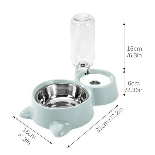 Fuente Automática de Agua y Comida para Gatos y Perros con Dispensador por Gravedad - Image 6