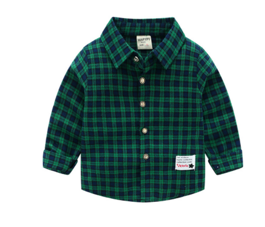 Camisa Escocesa Infantil de Manga Larga - Diseño Clásico y Cómodo - Image 5
