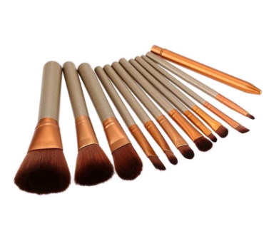 Set de 12 Brochas de Maquillaje Profesional en Caja de Metal - Image 2