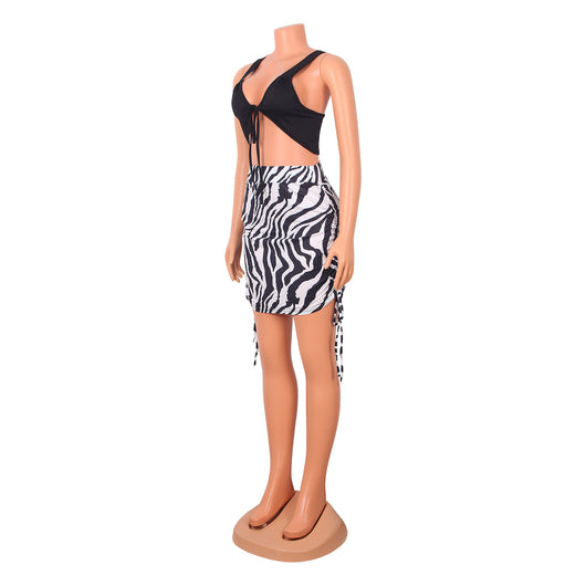 Conjunto de Dos Piezas con Chaleco Estampado y Tirantes Ajustables para Mujer - Image 9