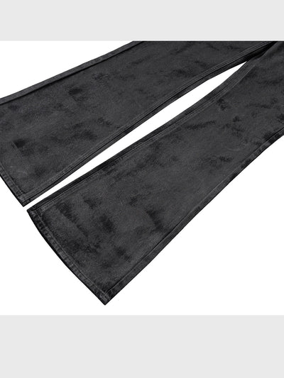 Pantalones Negros de Pierna Ancha con Corte Slim - Image 4