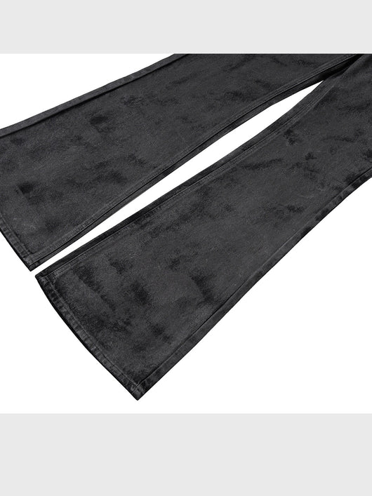 Pantalones Negros de Pierna Ancha con Corte Slim - Image 4