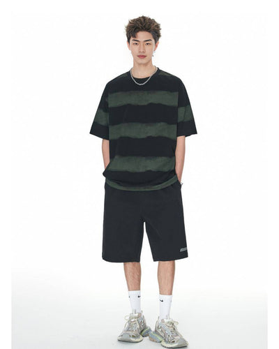 Playera de Algodón para Hombre con Diseño Tie-Dye y Rayas - Image 23