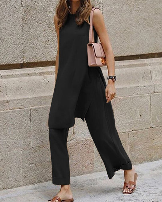 Conjunto Dos Piezas Mujer: Blusa Suelta y Pantalón Ancho - Image 3