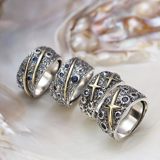Anillo de Plata 925 Diseño Galaxia para Hombre - Personalidad Única - Image 8