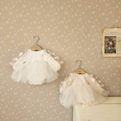 Vestido para Bebé Niña en Algodón con Mangas Puff - Image 5