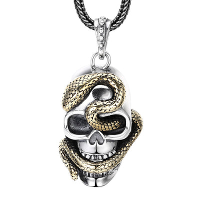 Dije Calavera Serpiente Plata Esterlina - Estilo Personalidad Masculina - Image 10