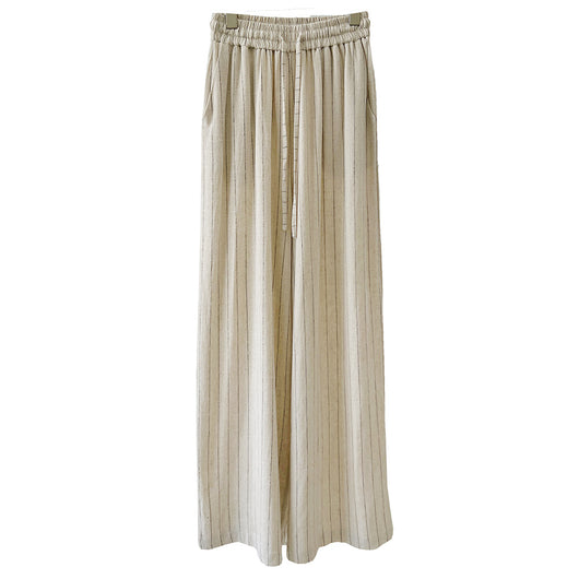 Pantalones Anchos de Lino y Algodón a Rayas - Comodidad Absoluta - Image 5