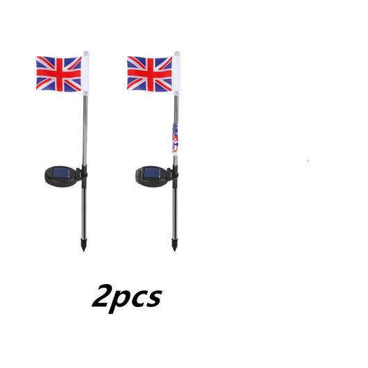 Lámpara Solar Decorativa con Bandera para Jardín - Image 12