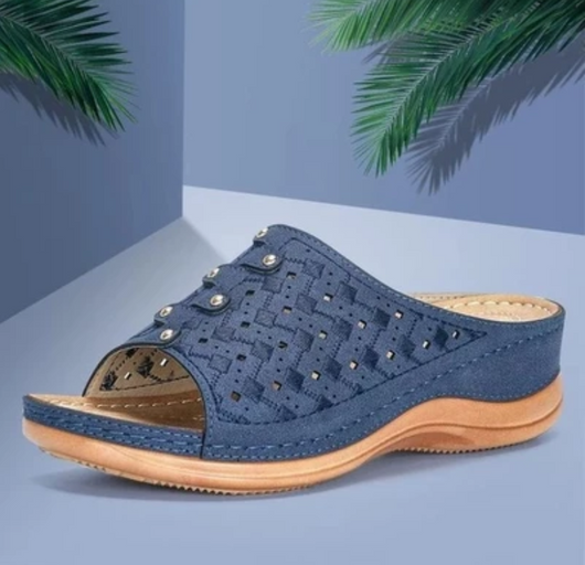 Sandalias Casuales Mujer con Suela Gruesa y Diseño Drapeado - Image 4