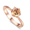 Rose Dorado and zircon ring Rosegold orange 5.5