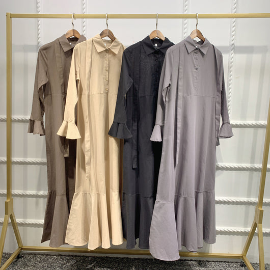 Vestido Robe Dubai con Mangas Acampanadas - Image 6