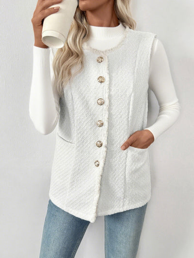 Chaleco Cardigan Elegante de Color Sólido para Mujer - Image 17