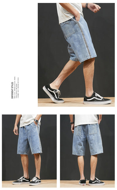Shorts de Mezclilla Talla Grande con Cintura Elástica Ajustable - Image 10