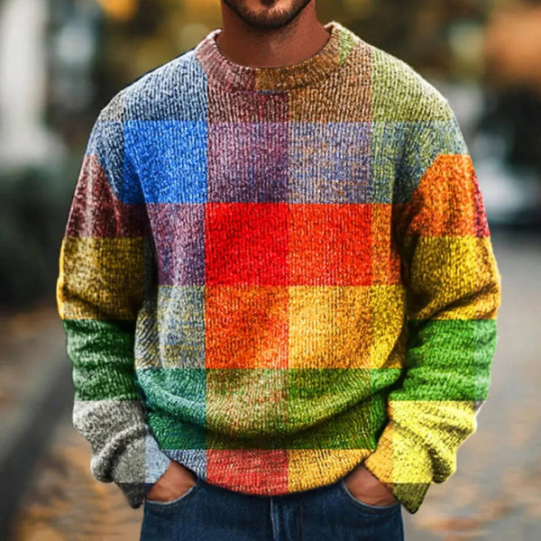 Suéter Oversized de Punto Grueso para Hombre - Estilo Urbano Cómodo