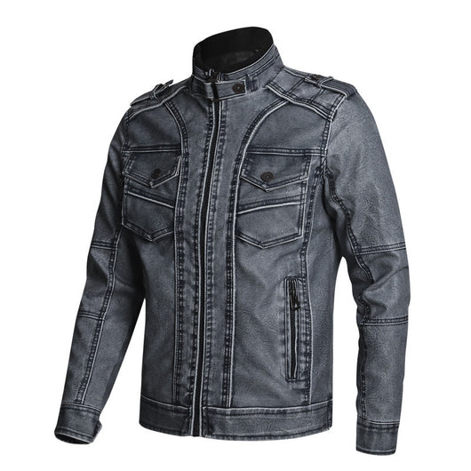 Abrigo de Cuero PU Grueso para Hombre - Estilo Casual Moderno - Image 8