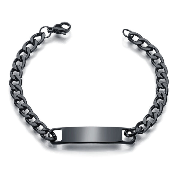 Pulsera Curva Negra Brillante con Logo de Marca - Image 8