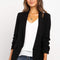 Chaqueta de manga larga color sólido