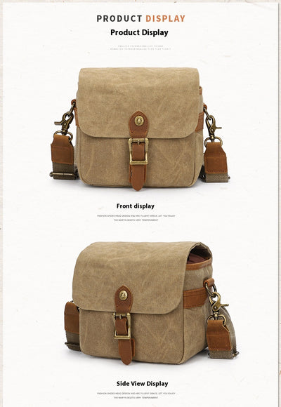Bolsa para Cámara SLR de Lona de Algodón con Forro Impermeable - Image 15