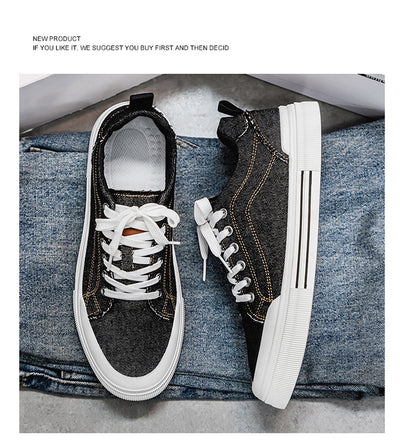 Tenis Casuales Denim Talla Grande Estilo Coreano para Hombre - Image 14