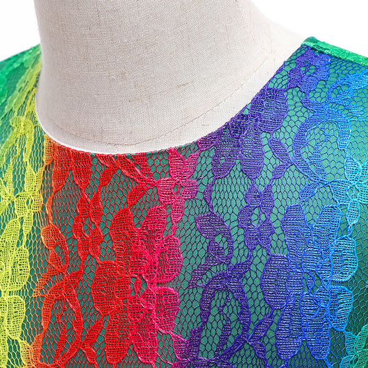 Vestido Princesa Degradado de Encaje Multicolor - Image 20