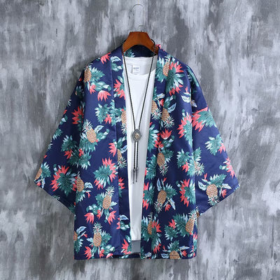 Kimono Estampado Holgado de Manga Tres Cuartos Unisex - Image 8