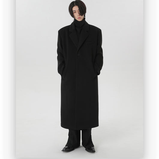 Abrigo Largo de Lana Estilo Coreano para Invierno - Image 3