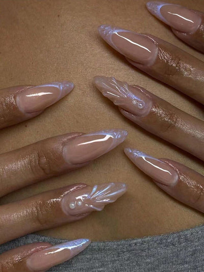 Uñas Postizas 3D con Relieve de Cristales - Diseño Sofisticado - Image 27