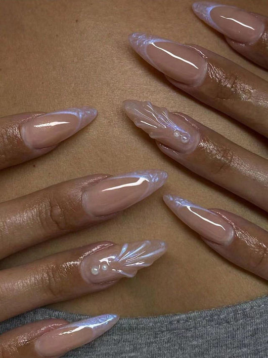 Uñas Postizas 3D con Relieve de Cristales - Diseño Sofisticado - Image 27