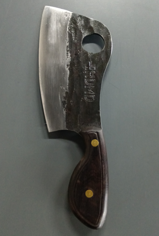 Cuchillo de Chef Hacha Fileteadora Forjada a Mano, Espiga Completa