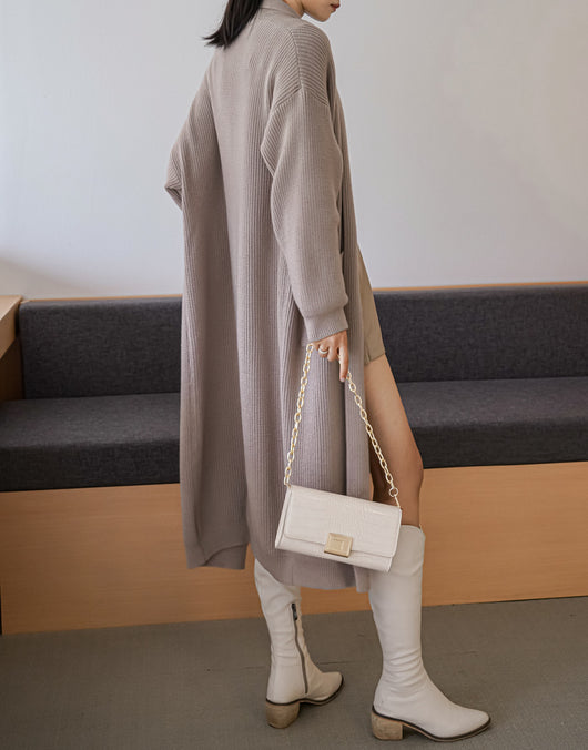 Cardigan Largo de Cachemira Suave para Mujer - Image 12