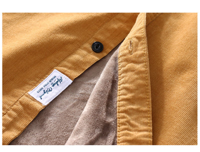 Camisa de Pana de Algodón Puro Cálida de Manga Larga para Hombre - Image 21