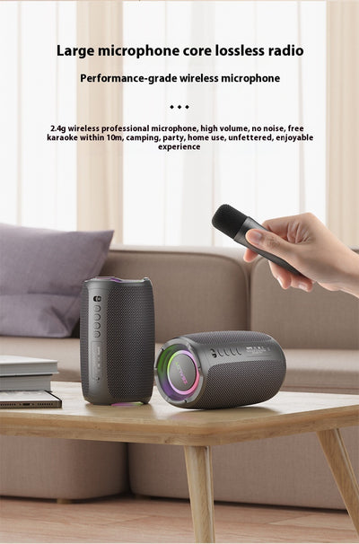 Parlante Bluetooth Portátil con Micrófono Inalámbrico para Karaoke - Image 16