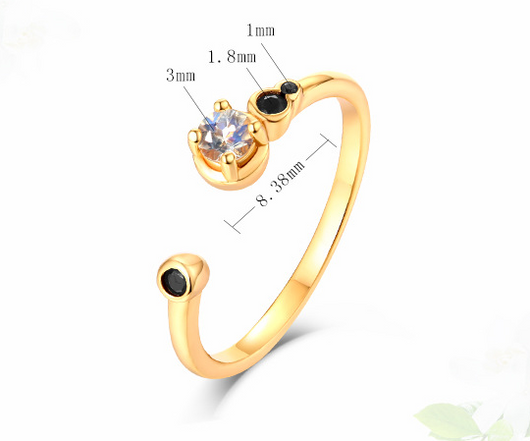Anillo de Plata S925 con Circón Negro Natural para Mujer - Image 7