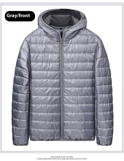 Chaqueta Acolchada Ligera con Capucha para Hombre - Abrigo Casual Cálido - Image 21