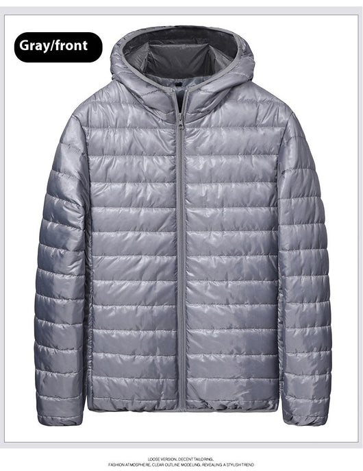 Chaqueta Acolchada Ligera con Capucha para Hombre - Abrigo Casual Cálido - Image 21